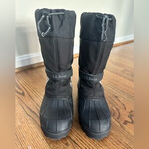 L.L. Bean Kids Black Snow Boots